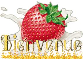 Gif animé bienvenue fraise